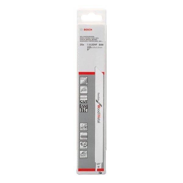 Bosch - Säbelsägeblatt Flexible for Wood and 2608657559 Metal, 25er-Pack