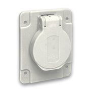 Schneider Electric - Schutzkontakt-Anbausteckdose Schutzkont. Steckdose PKS62G Seite grau, IP54 − 20 Stück