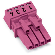 WAGO - Steckverbinder für steckbare Gebäudeinstallation Buchse 4-polig 890-284 Kod. B,pink − 50 Stück