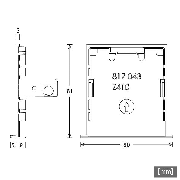 LTS Licht&Leuchten - Mechanisches Zubehör/Ersatzteile für Leuchten Enddeckel LK-Z 070.002 sw VE2 schwarz (2Stück)