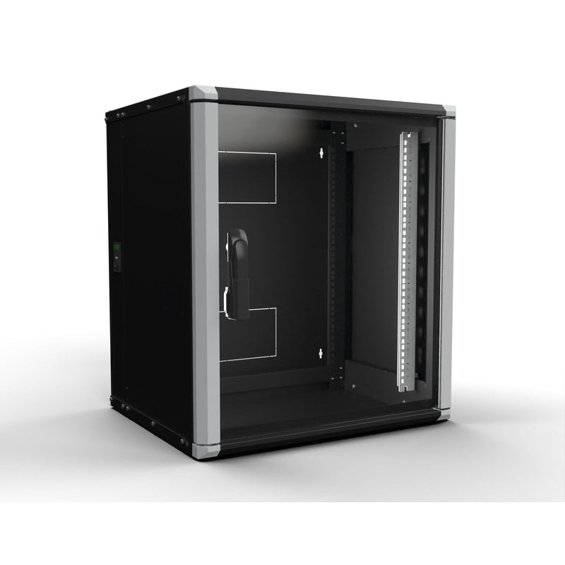 Enoc - Netzwerkgehäuse Wandschrank 12HE 3tlg. sw Wr2 12-65-S 19"600x500x668mm