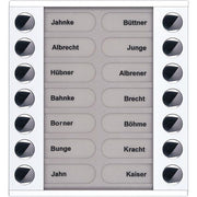 TCS Tür Control - Montageelement für Türstation Audioaußenstation 2-reihig PET14-WS/04 Erw.14 Tasten AP ws