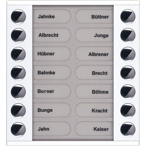 TCS Tür Control - Montageelement für Türstation Audioaußenstation 2-reihig PET14-WS/04 Erw.14 Tasten AP ws