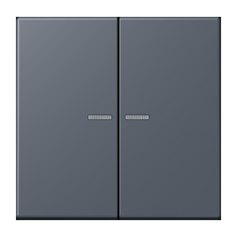 Jung - Bedienelement intelligent Taster 2fach BT LC 17102 262 gris fonce 59