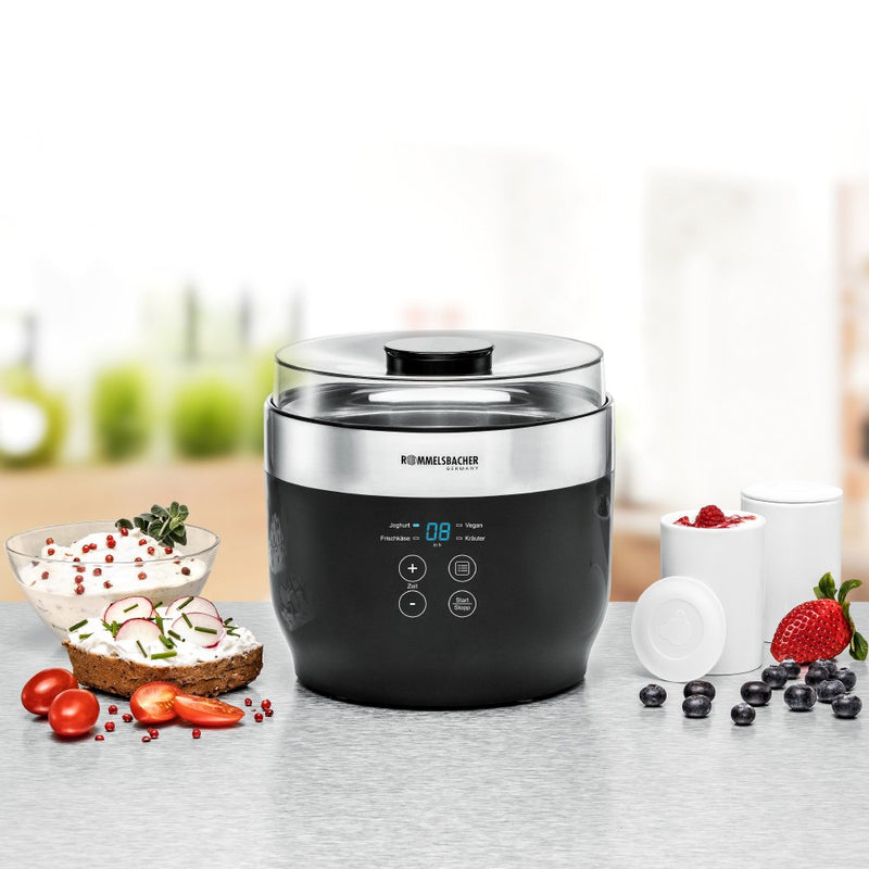 Rommelsbacher - Joghurtbereiter Joghurt/Frischkäsebereiter JG 80 1,2l Glasb.+ 4Becher