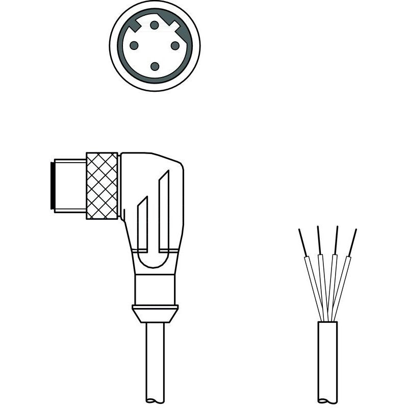 Leuze - Konfektioniertes Sensor-Aktor-Kabel Anschlussleitung KS ET-M12-4W-P7-050