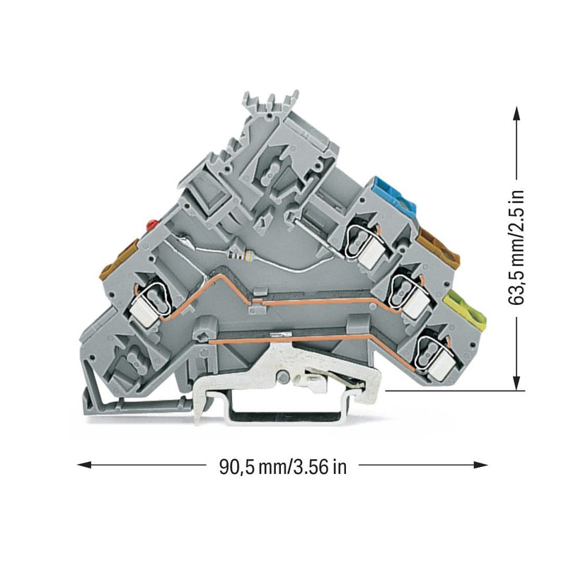 WAGO - Initiator/Aktor-Reihenklemme Aktorenventilklemme 280-572/281-434 24VDC − 50 Stück