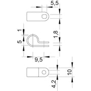 OBO Bettermann - Befestigungsschelle für Kabel/Rohre Befestigungsschelle 255 5.2 LGR Iso,gr − 100 Stück