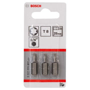 Bosch - Bit Schrauberbit Extra-Hart 2607001601 T8, 25 mm, 3er-Pack