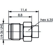 Telegärtner - Koax-Steckverbinder SMA-Kabelbuchse 50Ohm AU 100024730 G10 (UT-141) − 5 Stück