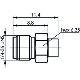 Telegärtner - Koax-Steckverbinder SMA-Kabelbuchse 50Ohm AU 100024730 G10 (UT-141) − 5 Stück
