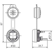 Weidmüller - Elektronik-Leergehäuse Modul RJ 45 IE-FCM-RJ45-FJ-B schwarz − 10 Stück