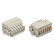 WAGO - Kabelsteckverbinder für Leiterplattensteckverbinder 1-Leiter-Federleiste 2734-108/037-000 Push-inCAGECLAMP,lgr − 50 Stück