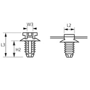 HellermannTyton - Kabelbinder Befestigungsbinder T30RFT5-MC5-BK-D1 150x3,5 sw − 500 Stück