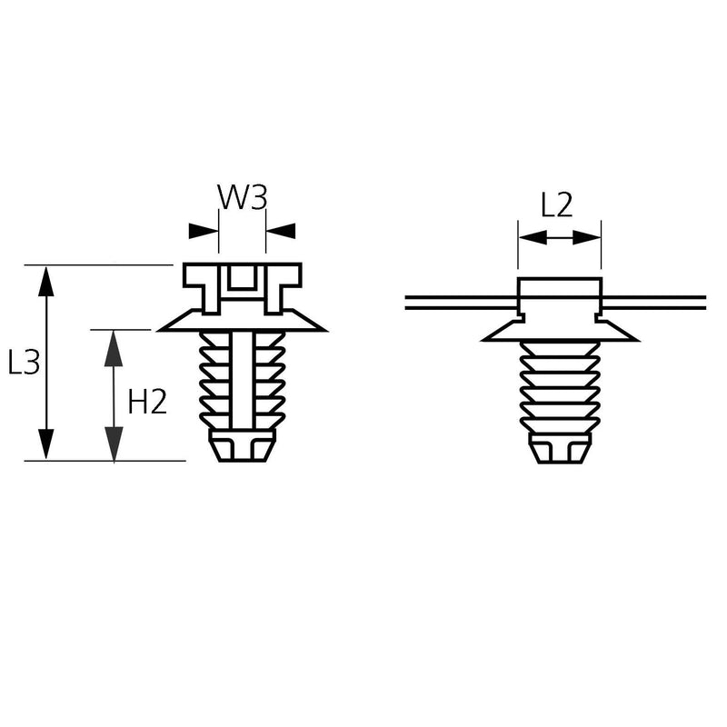 HellermannTyton - Kabelbinder Befestigungsbinder T30RFT5-MC5-BK-D1 150x3,5 sw − 500 Stück