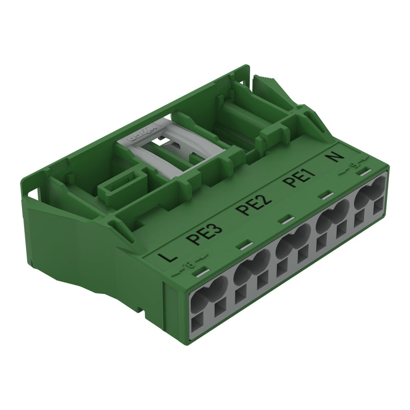 WAGO - Geräteanschluss für steckbare Gebäudeinstallation Snap-In-Stecker 770-2335 5-polig,Kod. Q,grün − 50 Stück