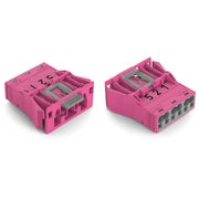 WAGO - Geräteanschluss für steckbare Gebäudeinstallation Snap-In-Stecker 770-793/081-000 3-polig,Kod. B,pink − 100 Stück