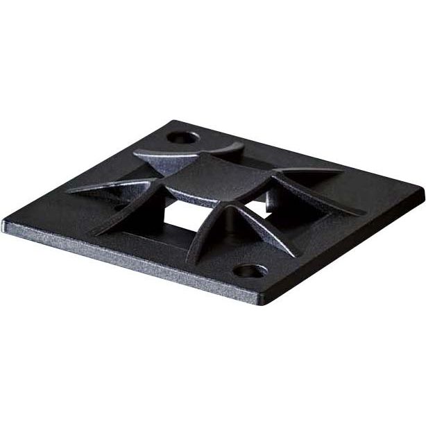 HellermannTyton - Befestigungssockel und -element für Kabelbinder Montagesockel QM30-PA66-BK-C1 30x30mm schwarz − 100 Stück