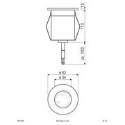 EVN Lichttechnik - Bodeneinbauleuchte LED-Bodeneinbauleuchte 652120A IP65