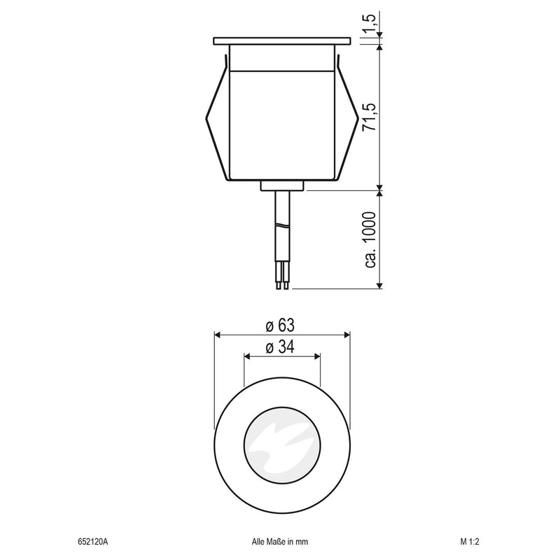 EVN Lichttechnik - Bodeneinbauleuchte LED-Bodeneinbauleuchte 652120A IP65
