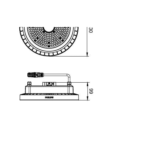 Philips Lighting - Hallen-Reflektorleuchte LED-Hallenstrahler BY121P G5 #95598100 840, DALI