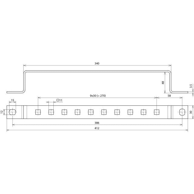 DEHN - Zubehör/Ersatzteile für Erdung und Blitzschutz Erdungsschiene ES10AP11X11V2A NIRO