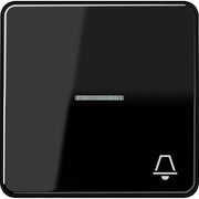 Jung - Abdeckung/Bedienelement für Installationsschalterprogramme Wippe Symbol KLINGEL sw CD 590 KO5K SW für beleuchtb.Taster