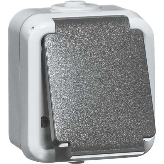 Peha - Schalter-/Steckdosenkombination SCHUKO-Steckdose 1-fach gr D 6620 WAB SI 16A 250V 2-pol