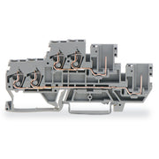 WAGO - Durchgangs-Reihenklemme 2Leiter/1PinDoppelstockkl. 870-1131 2,5 mm²,grau − 50 Stück