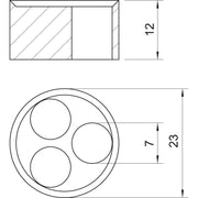 OBO Bettermann - Durchführungstülle Mehrfachdichteinsatz 107 C V 21 3x7 sw − 25 Stück
