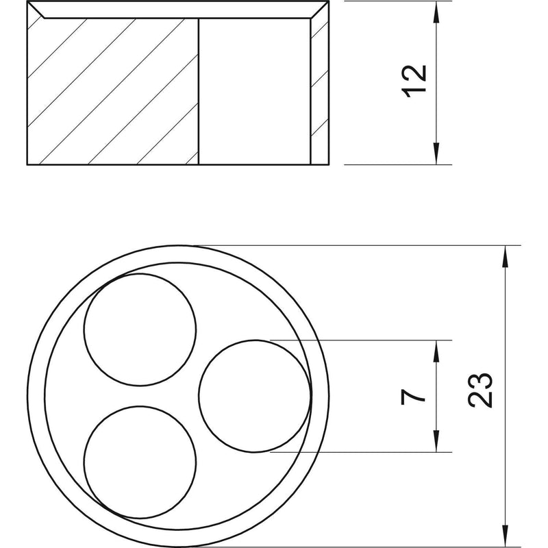 OBO Bettermann - Durchführungstülle Mehrfachdichteinsatz 107 C V 21 3x7 sw − 25 Stück