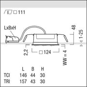 Zumtobel Group - Decken - /Wandleuchte LED - Deckeneinbauleuchte SUI DF9Q #62924794 930, schwarz