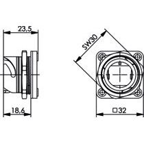 Telegärtner - Zubehör/Ersatzteile für modulares Anschlusssystem STX V1 Flansch 100022892