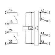 WAGO - Bauelementestecker Relaismodul 2042-3819 AC/DC 24 V 230 V − 4 Stück