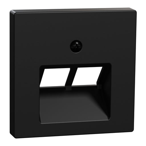 Merten - Einsatz/Abdeckung für Kommunikationstechnik Zentralplatte 2f sw matt MEG4522-0403 f. UAE-Einsatz
