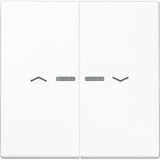 Jung - Abdeckung/Bedienelement für Installationsschalterprogramme Wippe Symbole/Lichtl.aws LS 995 KO5P WW für Taster 2-fach