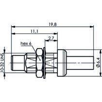 Telegärtner - Koax-Steckverbinder SMC-Kabeleinbaustecker 100024901 cr/cr,RG178B/U,196AU − 5 Stück