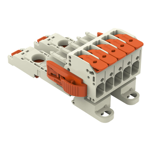 WAGO GmbH & Co. KG - Ein- und mehrpolige Klemmenleiste 1-Leiter-Federleiste 8311105038000306000 PushinCAGECLAMP,lgr − 6 Stück