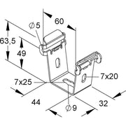 Niedax - Montagematerial für Kabeltragsystem Universalträger GTUT 50 E3 Edelstahl