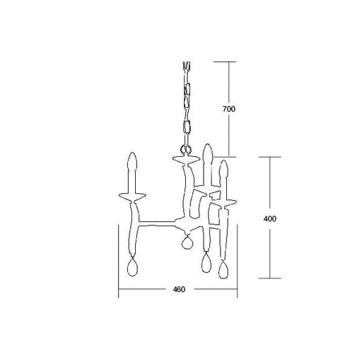 Brumberg Leuchten - Pendelleuchte Krone Girata 00859053 3Lp. E14/40W, chrom