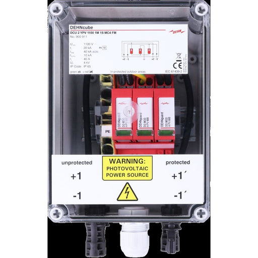 DEHN - Photovoltaik-DC-Stringbox Generatoranschlusskasten DCU2YPV11001M1SMC4FM für PV-Anlagen