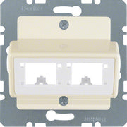 Berker - Einsatz/Abdeckung für Kommunikationstechnik Zentralplatte 147202 f. 1o.2 Einzelmodule