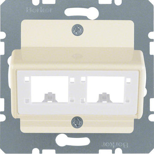 Berker - Einsatz/Abdeckung für Kommunikationstechnik Zentralplatte 147202 f. 1o.2 Einzelmodule