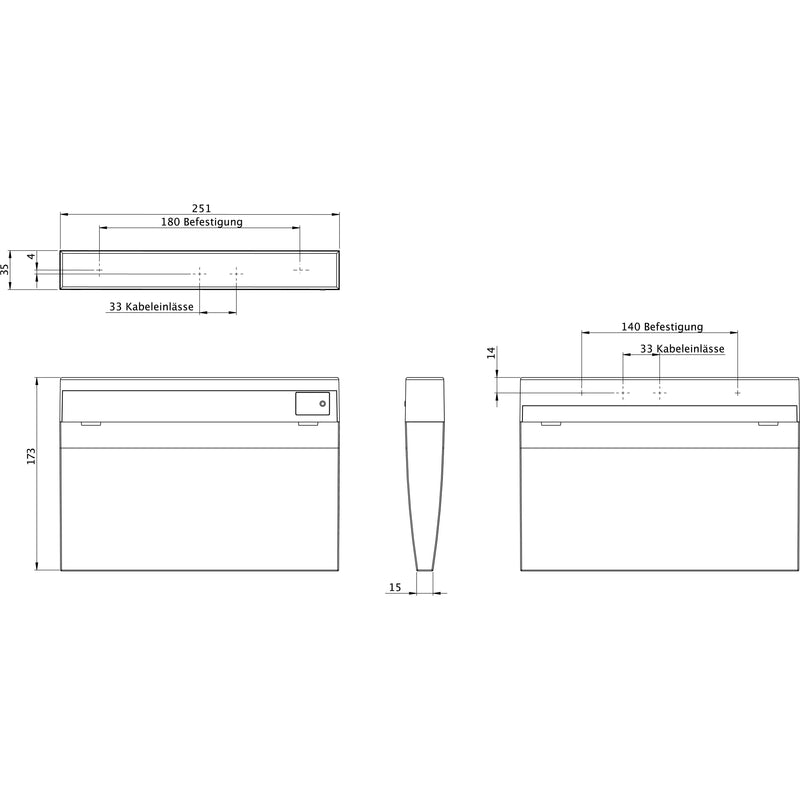 RP-Technik - Hinweisleuchte Sicherheitsleuchte KMMU413WB-3P EB 3h