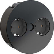 Bachmann - Multi-Tischsteckdose TWIST Steckdosenleiste 931.150 2xCEE7/3 2m AEH sw