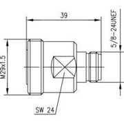 Telegärtner - Koax-Kupplung Adapter 7-16/ N (F-F) 100024510 50Ohm