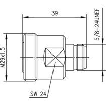 Telegärtner - Koax-Kupplung Adapter 7-16/ N (F-F) 100024510 50Ohm