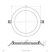 EVN Lichttechnik - Decken-/Wandleuchte LED-Einbaupanel LTR220925