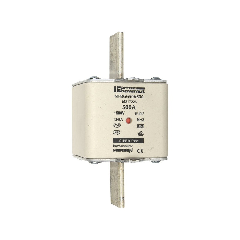 Mersen - Messersicherung NH-Sicherungseinsatz SF NH3GG50V500 Gr.3 gG 500A/500V KM