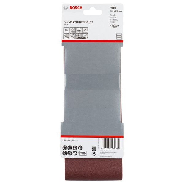 Bosch - Schleifpapier/Schleifvlies PRO X440 Schleifband, 100 2608606132 x 610 mm 100 3-tlg